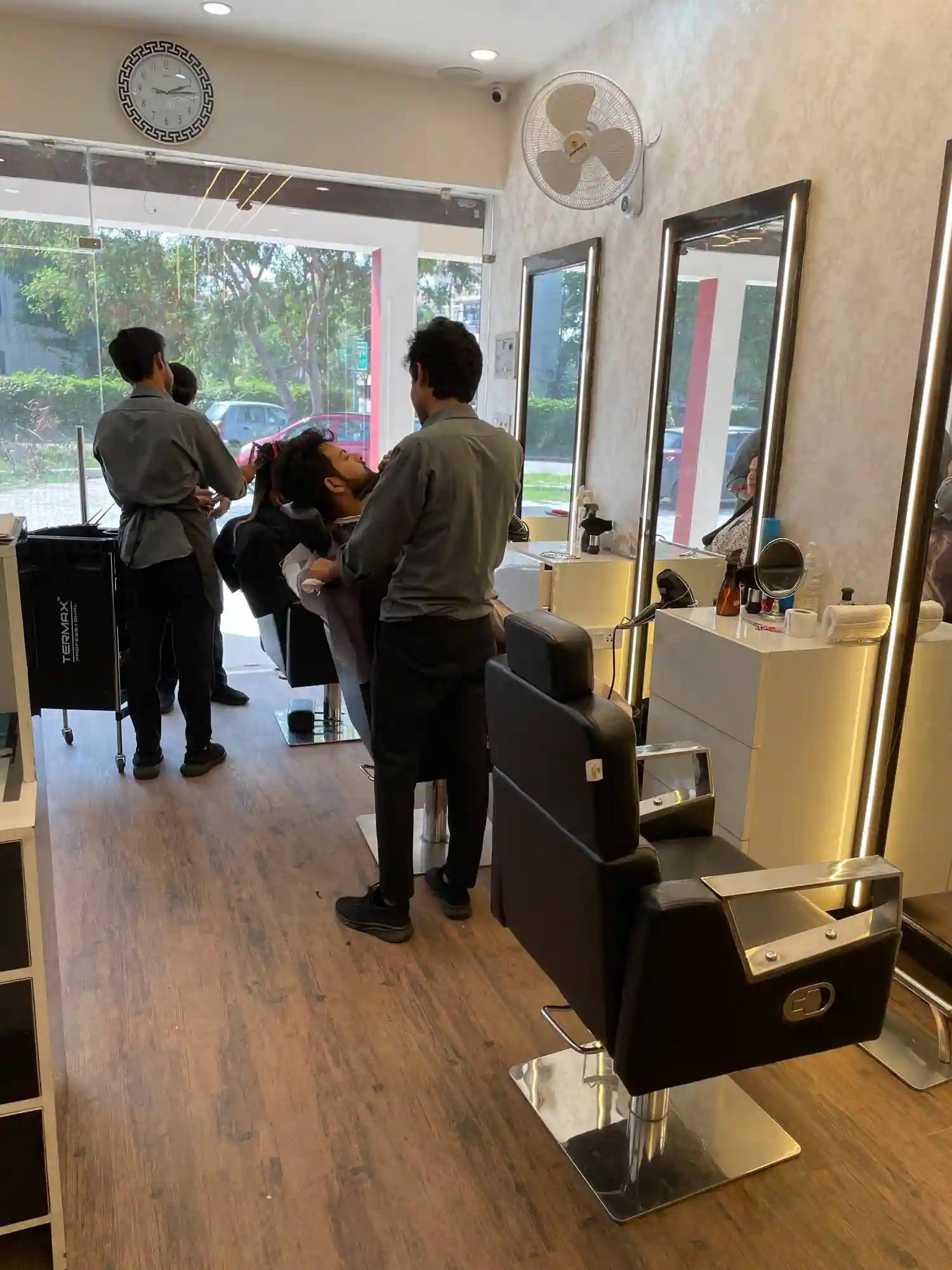 Master Cutz salon floor